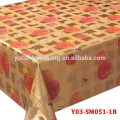 pvc table cloth/double golden tablecloth